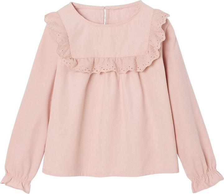 Produktbild Vertbaudet Mädchen Cordbluse mit Rüschen und Lochstickerei (140)