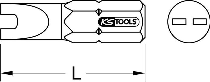 Produktbild KS Tools 911.3594 (Spanner Head für Zweilochmuttern)