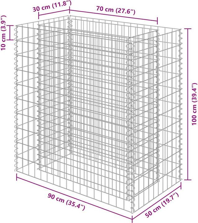 Actual product image vidaXL Gabionen-Hochbeet