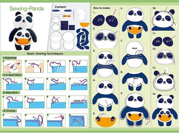 Actual product image Avenir Panda sewing kit