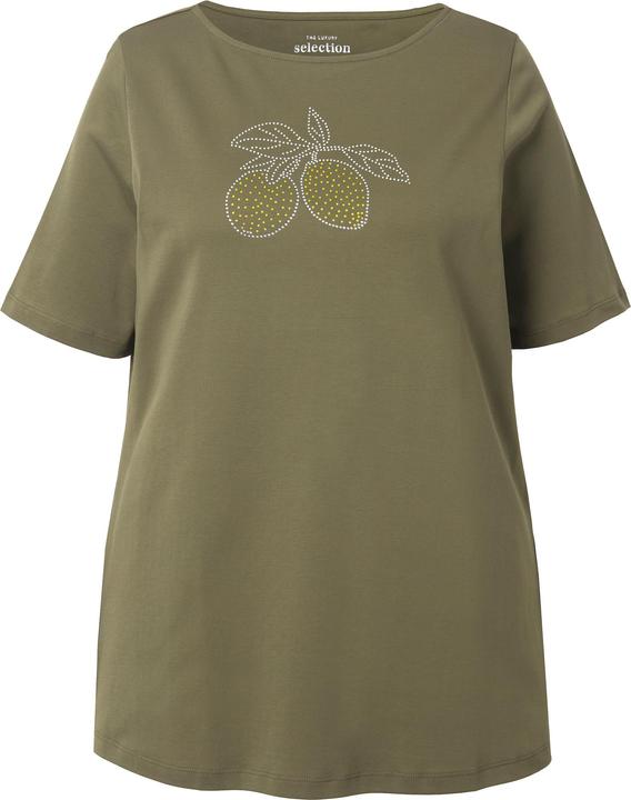 Produktbild Ulla Popken T-Shirt, Zitrone, U-Boot-Ausschnitt, Halbarm, Pima Cotton (54)