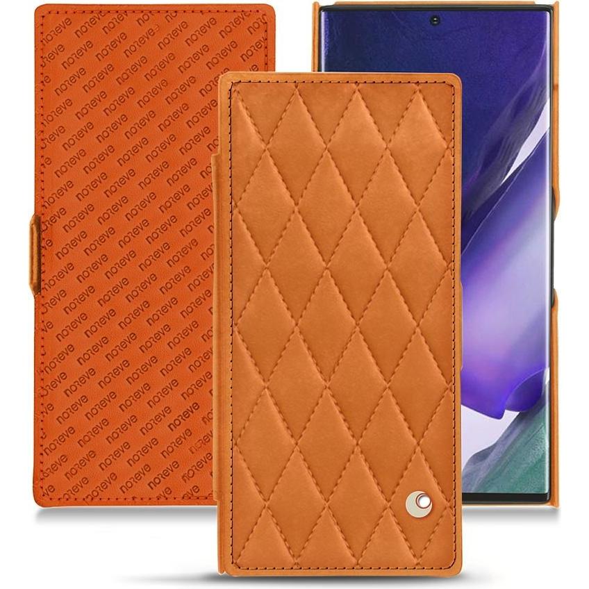 Noreve Lederschutzhülle horizontal (Samsung Galaxy Note 20 Ultra), Smartphone Hülle, Orange