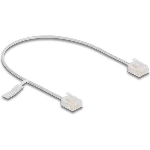 Delock RJ45 Netzwerkkabel Cat.6 UTP Ultra Slim 0,3 m grau mi (U/UTP, CAT6, 0.30 m), Netzwerkkabel