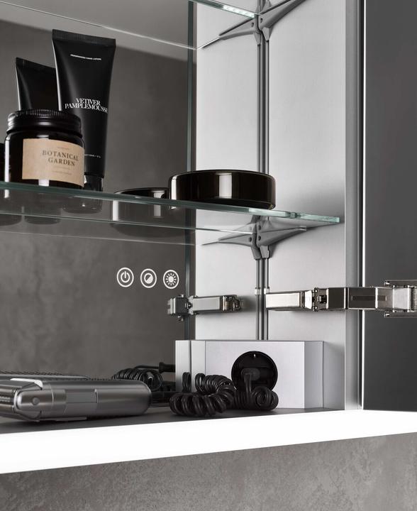 Emco prime Armoire de toilette avec éclairage, 600 mm, 2 portes, modèle ...