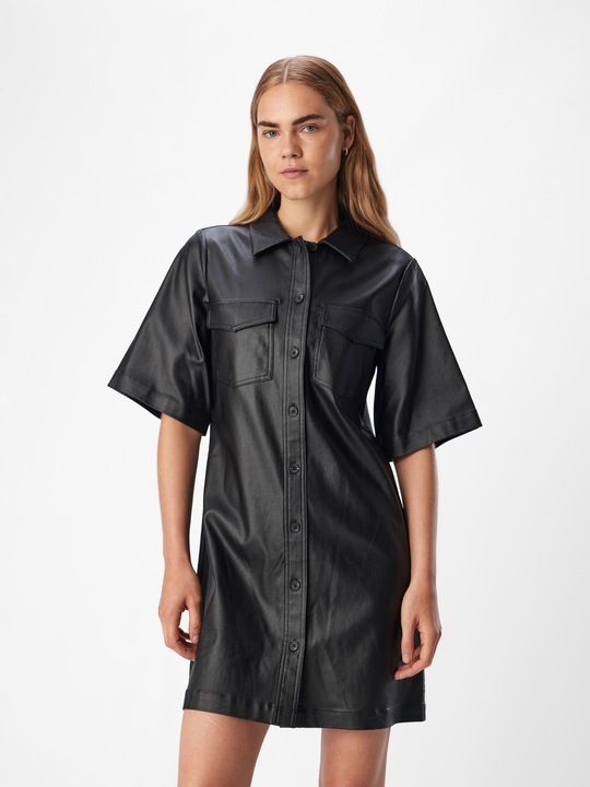 Produktbild Object Beschichtetes Blusenkleid (36)