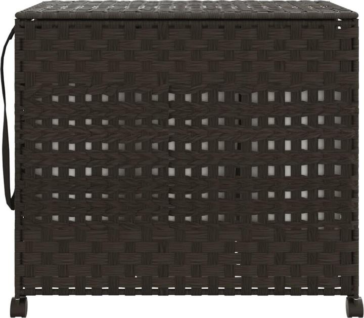 Produktbild vidaXL Wäschekorb mit Rollen Dunkelbraun 66x35x60 cm
