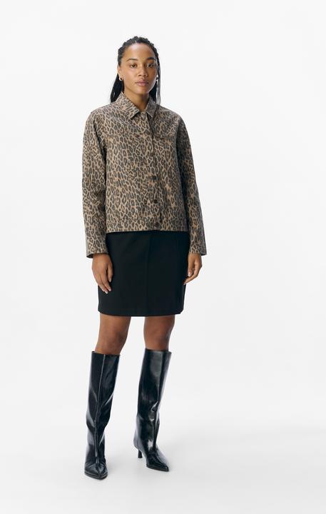 Image du produit Object Veste en jean imprimé léopard (L)