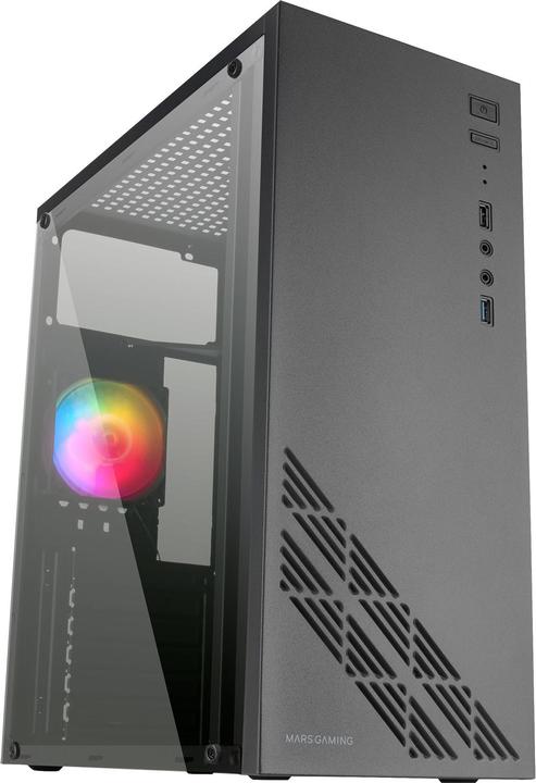 Produktbild Mars Gaming Boitier Moyen Tour Atx Mc100 RGB Avec Panneau Vitré (Noir) (Mini-ITX, ATX)