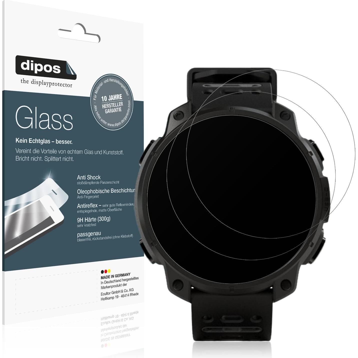 Dipos Anti-Shock Displayschutz Matt 9H, Smartwatch Schutzfolie, Transparent