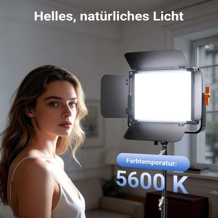 Produktbild Walimex pro LED Niova 600 Daylight und Stativ 2er Set Lichtstativ Flächenleuchte (Flächenleuchte)