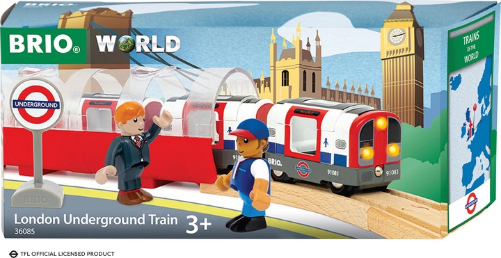 Productafbeelding Ravensburger BRIO World - Treinen van de wereld Londense metro met licht en geluid