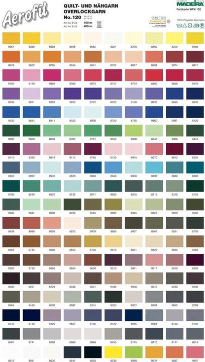 Actual product image Madeira Sewing, quilting, overlock g. Aerofil 120 (400 m)