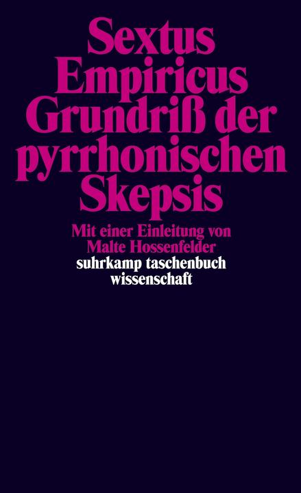 Produktbild Grundriss der pyrrhonischen Skepsis (Deutsch, Sextus Empiricus, 1985)