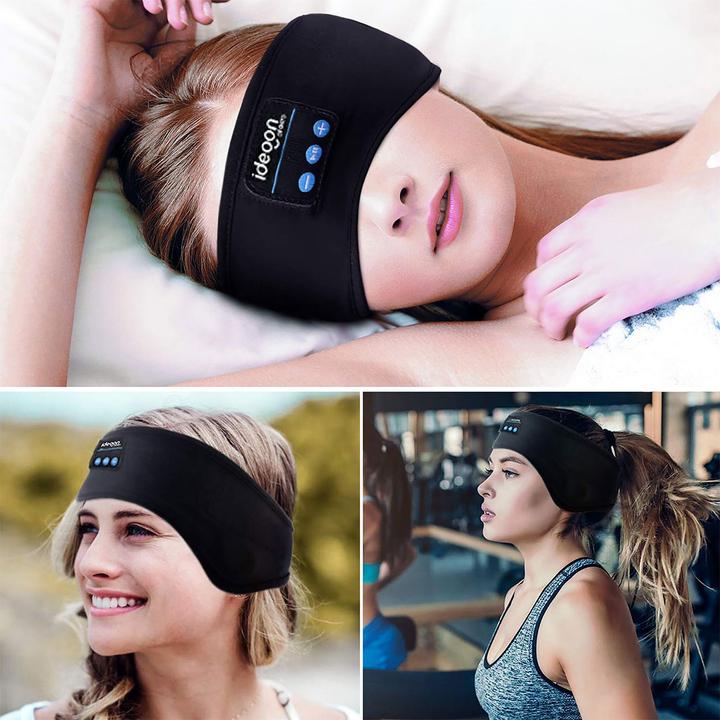 Image du produit Ideoon Kopfhörer-Stirnband, Bluetooth 5.4, Freisprecher & Sprachsteuerung, schwarz (13 h, Sans fil)