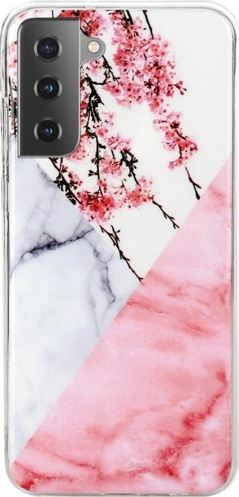 Cover-Discount Galaxy S21+ - Softes Silikon Gummi Case Flower Marbel (Samsung Galaxy S21+)