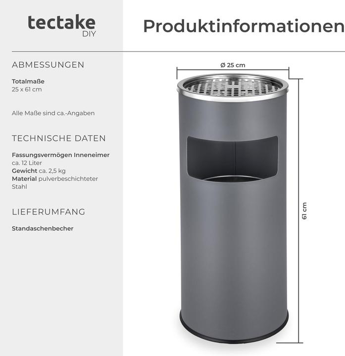 Image du produit tectake Cendrier