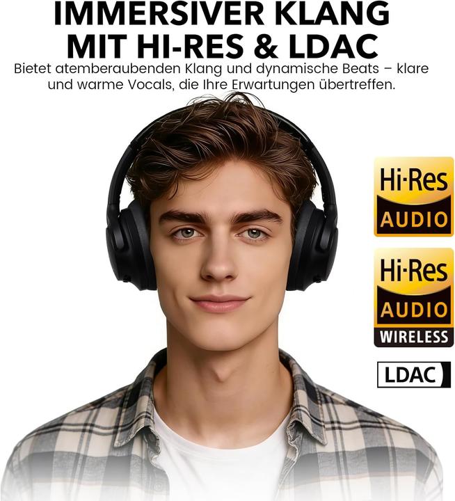 Produktbild 1Mii Y8+ Kabellose Over-Ear Kopfhörer (ANC, 100 h, Kabellos)