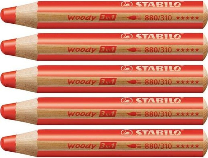 Actual product image STABILO woody 3 in 1 coloured pencil (Red, 1 x)
