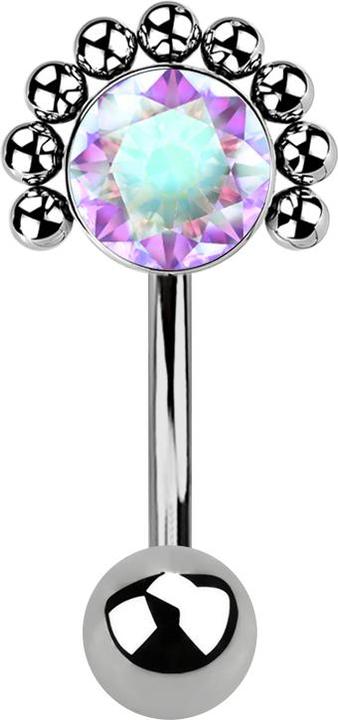 Image du produit Star Piercing Flared Tunnel or rose Fleur de vie (sans laiton, Titane)