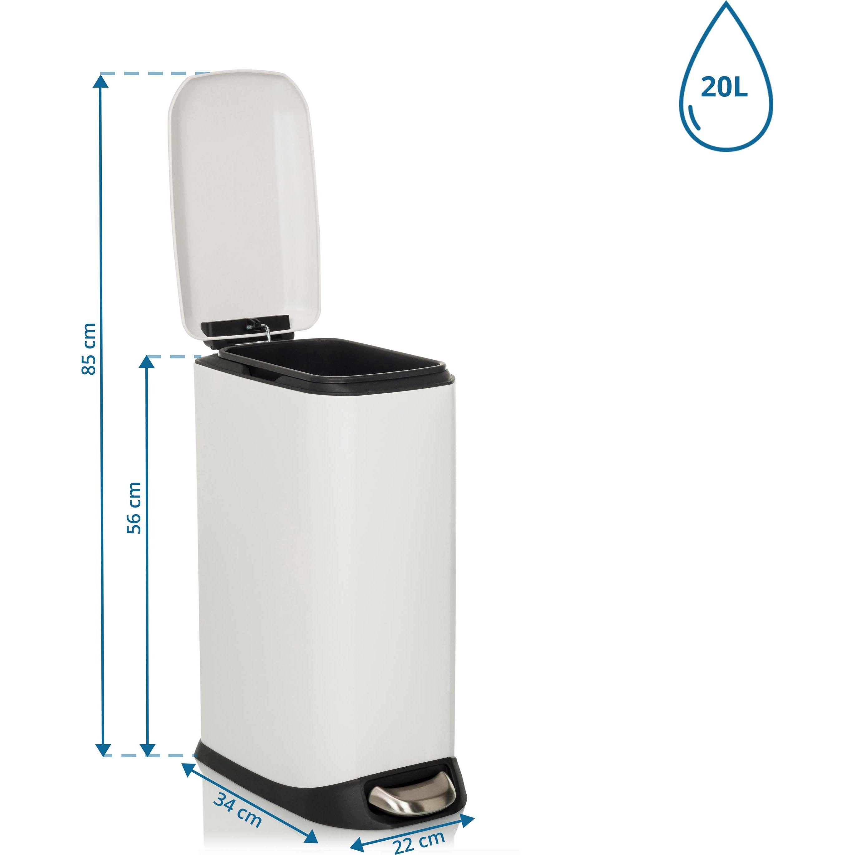 Thumbnail - Hjh Office Clean Slim, Abfalleimer, Weiss