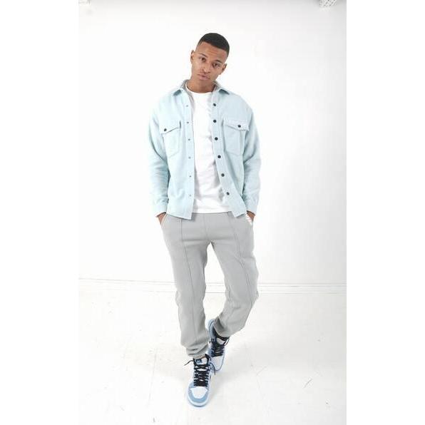 Sixth June, Herren, Hemd, jacke ixth june embroidered, Grau, (S)