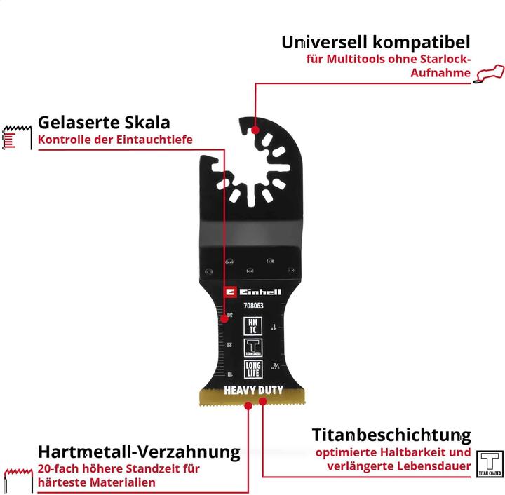 Actual product image Einhell Tauchsägeblatt, 708063, HM-TI, 35 mm