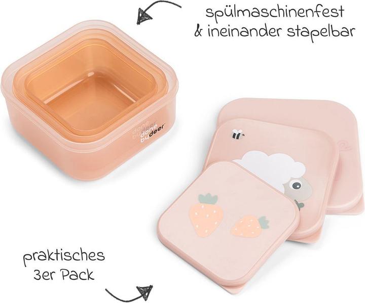 Produktbild Done by Deer Nahrungsbehälter & Portionierer 3-tlg. Snackboxen-Set - Tiny Farm - Powd