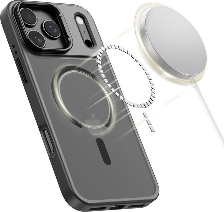 Actual product image Tech-Protect MagStand MagSafe Case für iPhone 17 Pro Max - Mattschwarz (Apple iPhone 17 Pro Max)