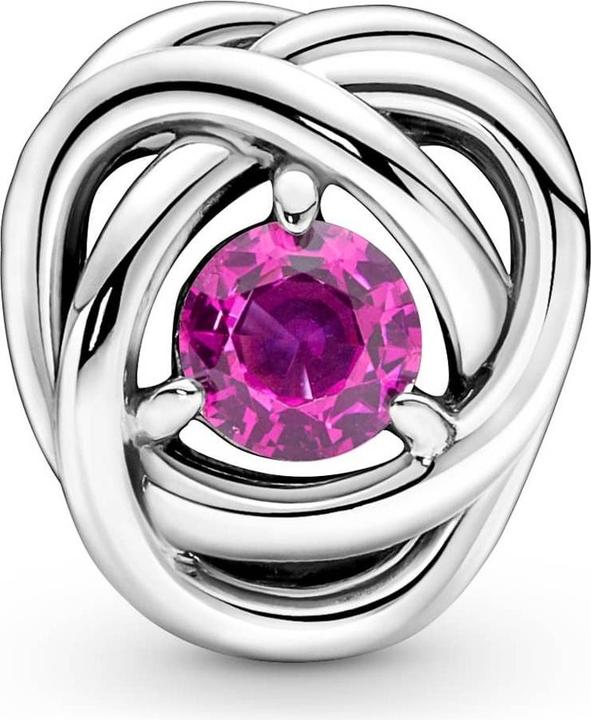 Immagine prodotto Pandora Pietra di nascita di ottobre rosa Eternity Circle Charm (Argento 925)