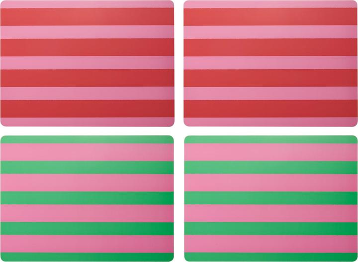 Green, Pink, Red