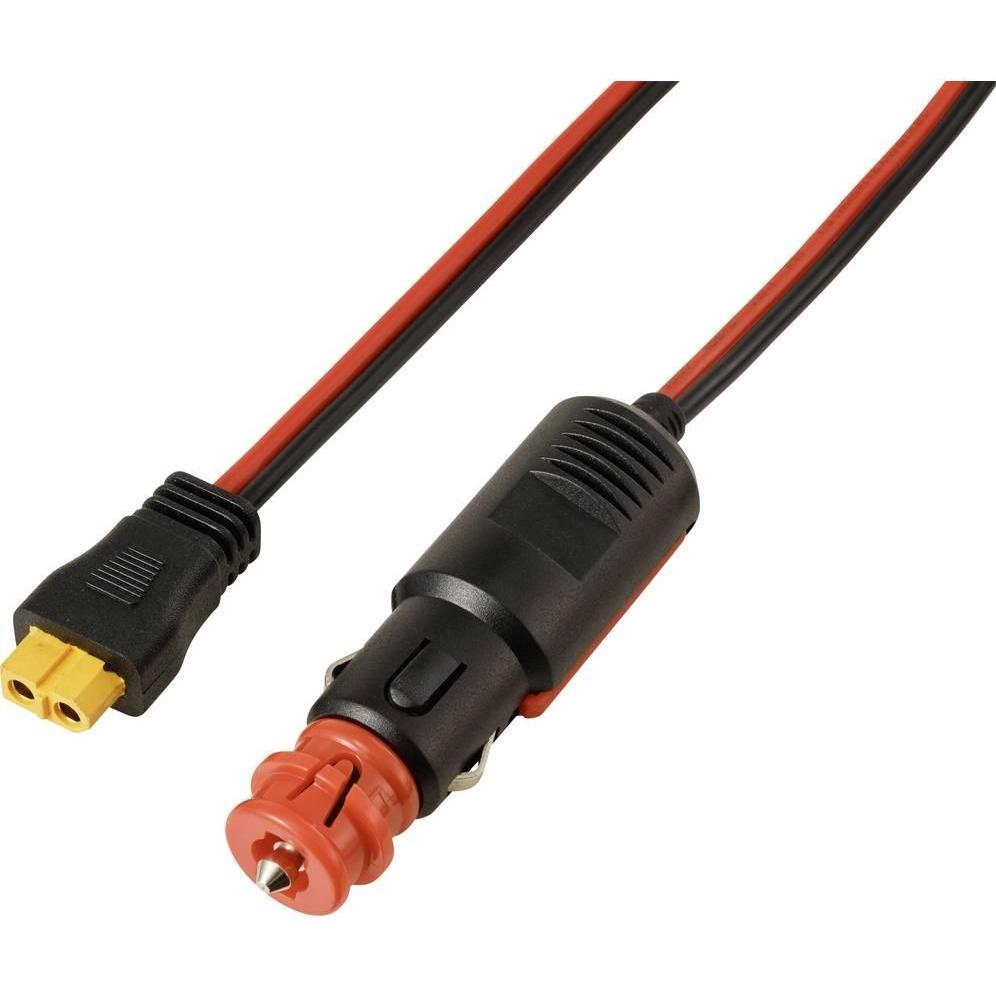 Tru Components Zigarettenstecker auf XT60-Kabel 2 m TC-13619280 Schwarz, Rot In, Cavo + Spina elettrica, Rosso, Nero