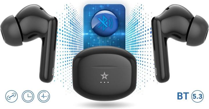 Produktbild Giewont RealSound PRO ANC ENC GWS800-1 kabellose Kopfhörer Schwarz (Digitale Geräuschunterdrückung, 5.50 h, Kabellos)