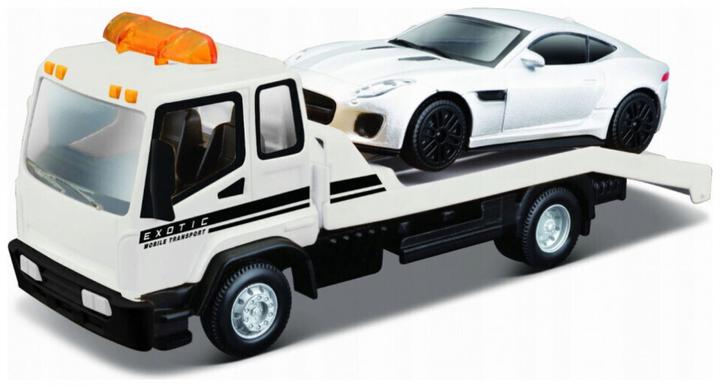 Produktbild Bburago 18/31419 Metal Street Fire scale 1:43 Official Jaguar F-Type v6 Dynamic with transport truck