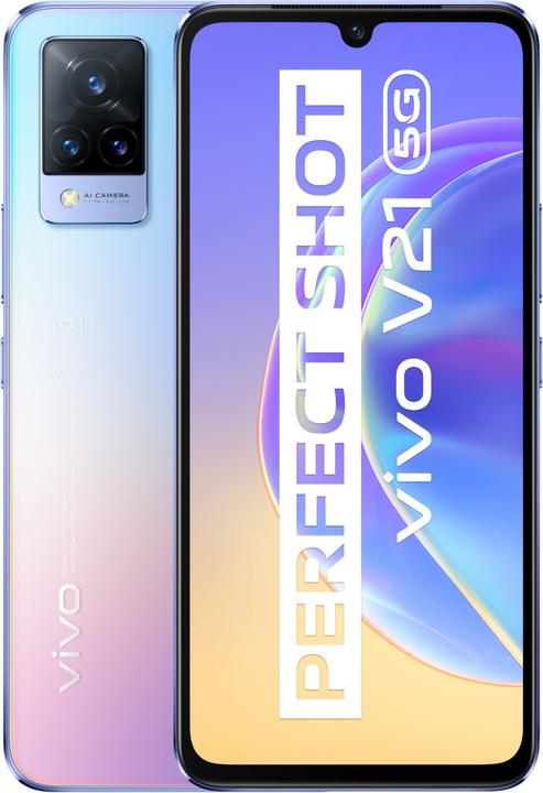 Immagine prodotto Vivo V21 5G (128 GB, Abbagliamento al tramonto, 6.44", Doppia SIM Ibrida, 5G)