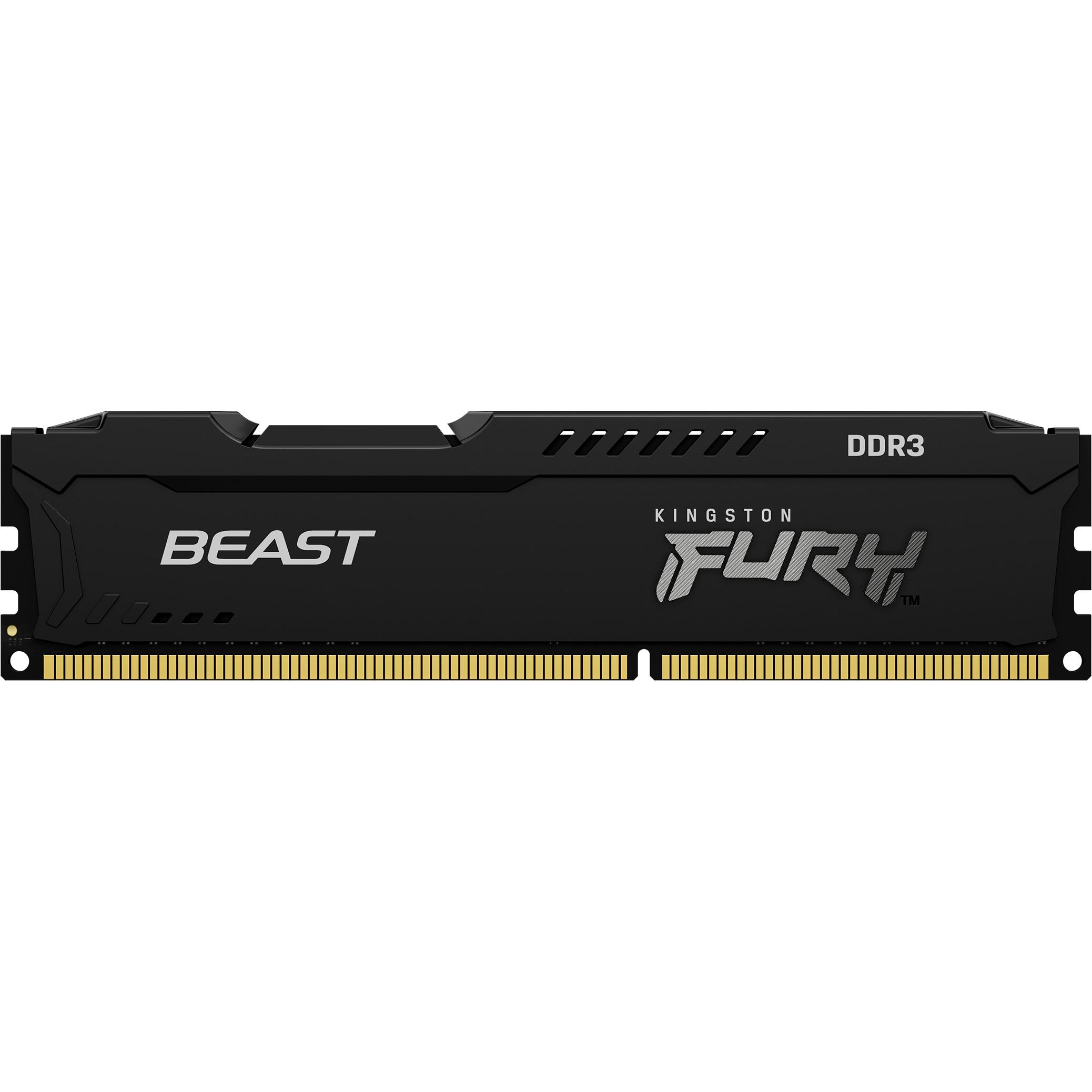 Kingston FURY Beast (1 x 8GB, 1866 MHz, DDR3-RAM, DIMM), RAM, Schwarz