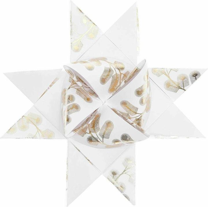 Actual product image Rico Design Paper strips "Twigs", white-gold, 40 strips (120 g/m², 40 x)