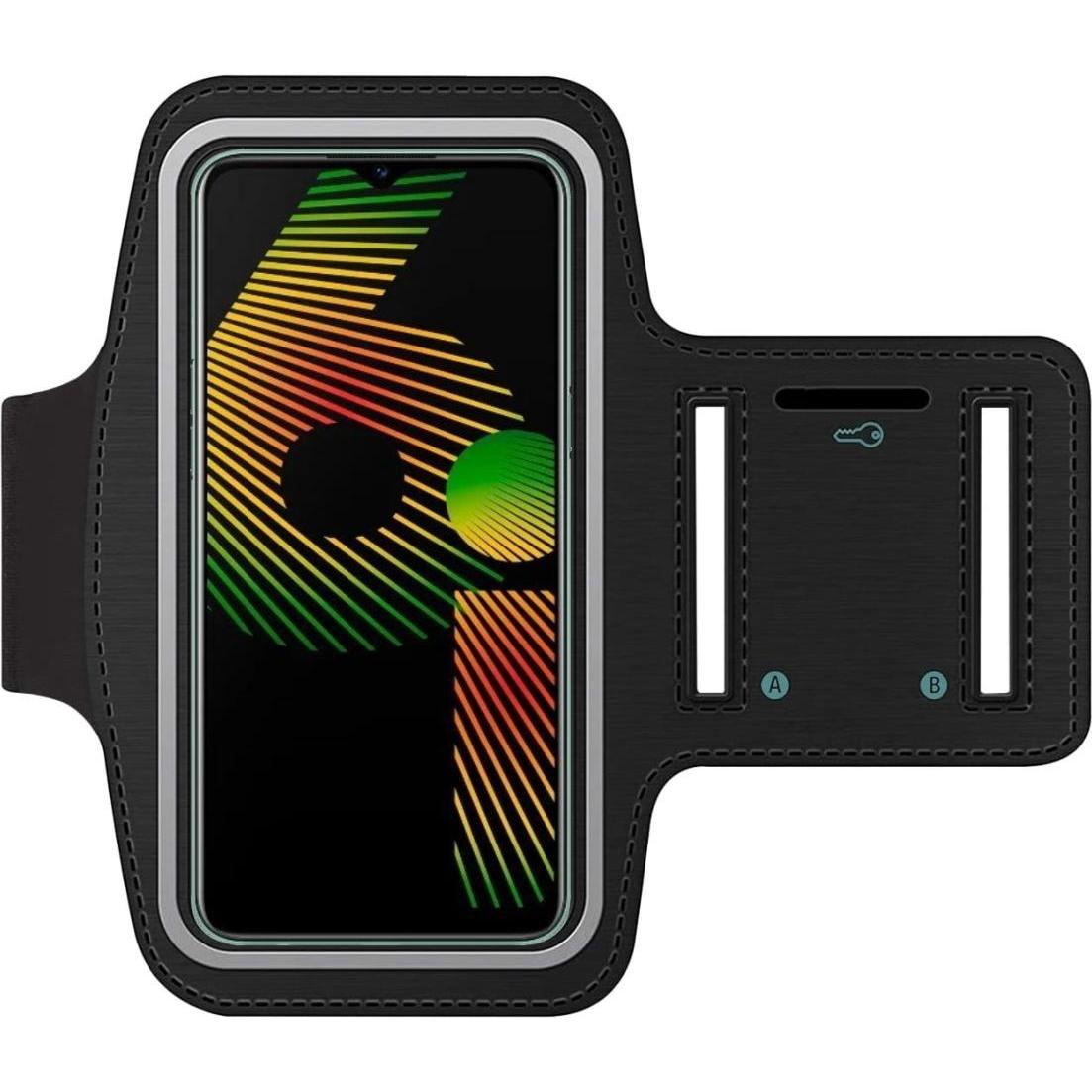 SmartFitness Realme 6i Handy Sport Armband, Smartphone Sportarmband, Schwarz