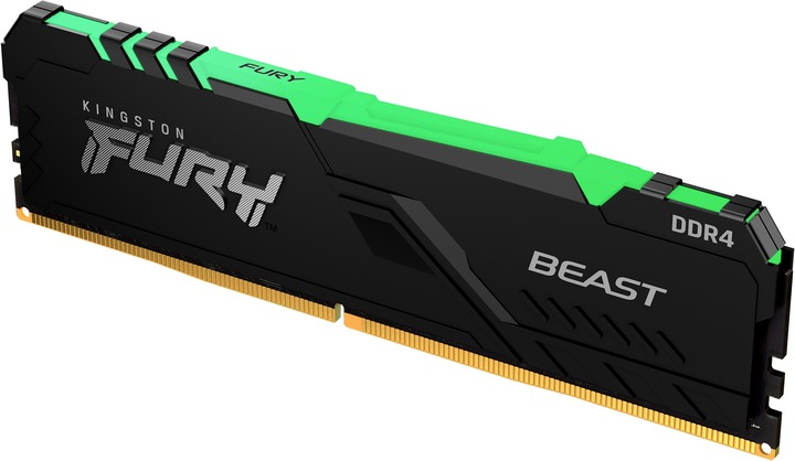 Actual product image Kingston FURY Beast RGB (1 x 16GB, 3600 MHz, DDR4-RAM, DIMM)