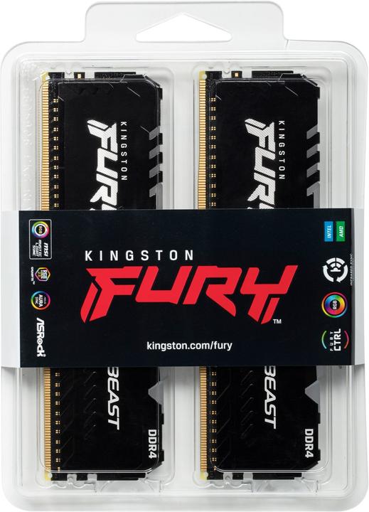Produktbild Kingston FURY Beast RGB (2 x 16GB, 3200 MHz, DDR4-RAM, DIMM)