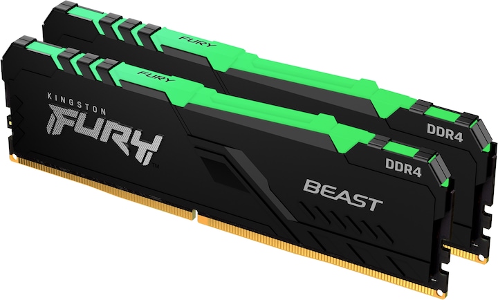 Kingston FURY Beast RGB (2 x 32GB, 3600 MHz, DDR4-RAM, DIMM)
