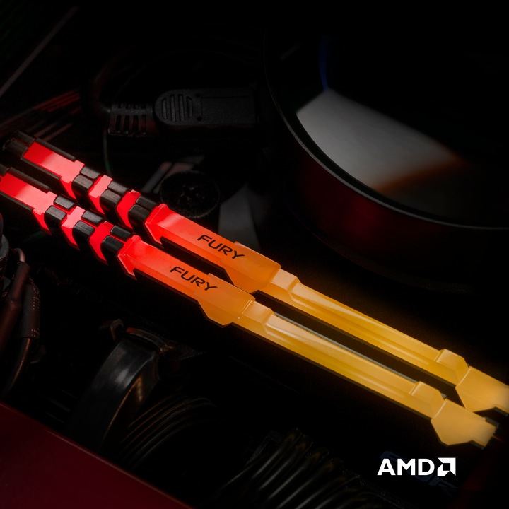 Actual product image Kingston FURY Beast RGB (4 x 16GB, 3600 MHz, DDR4-RAM, DIMM)
