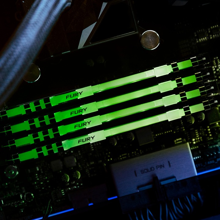 Actual product image Kingston FURY Beast RGB (4 x 16GB, 3600 MHz, DDR4-RAM, DIMM)