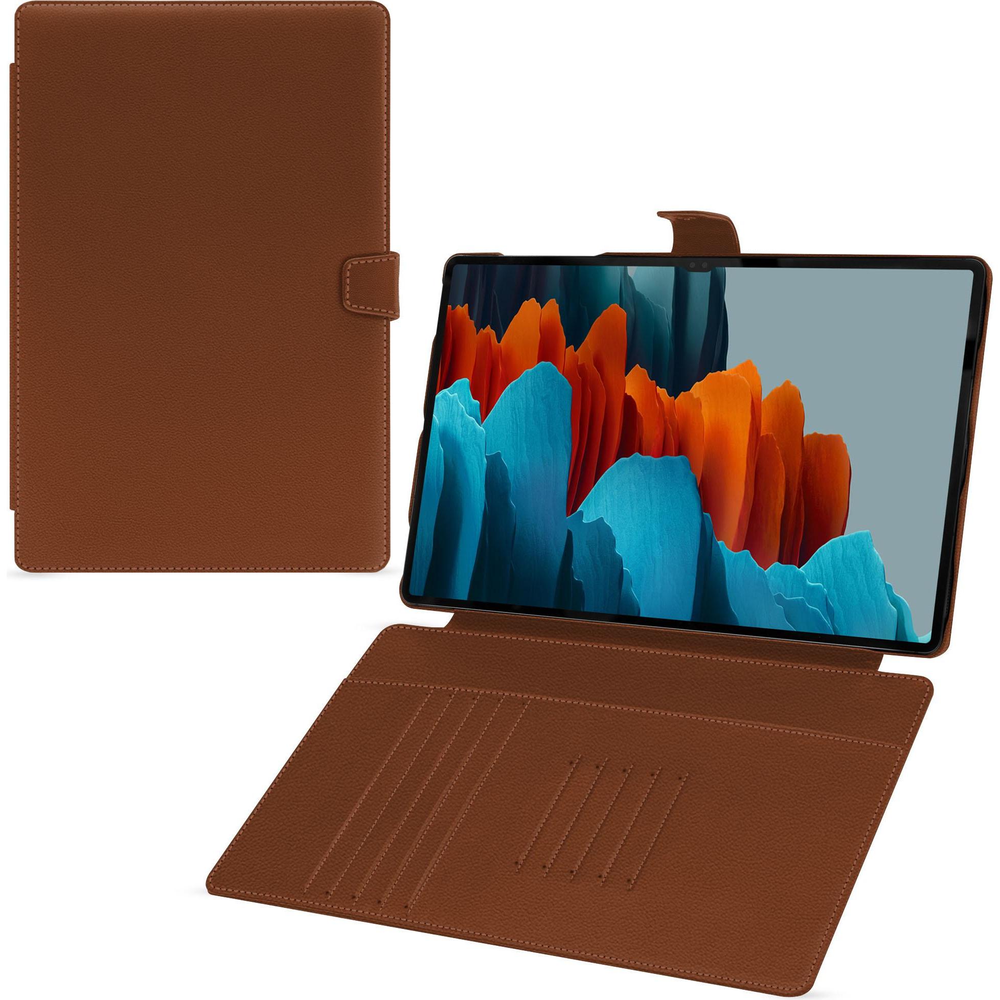 Thumbnail - Noreve Lederschutzhülle Samsung Galaxy Tab S9 Ultra (Galaxy Tab S9 Ultra), Tablet Hülle, Braun