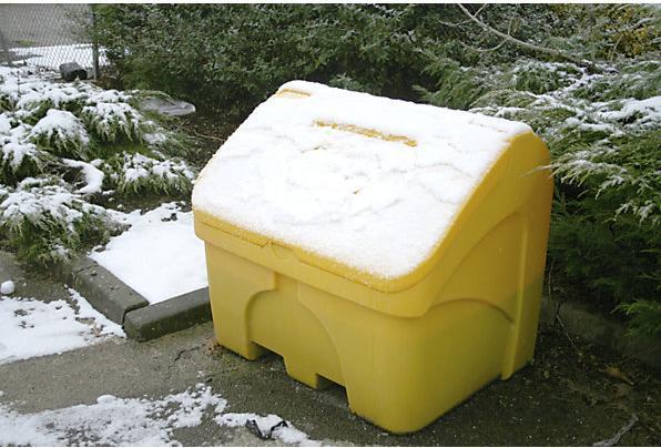 Actual product image eurokraft basic Storage and grit container, capacity 400 l, yellow. (400 l)