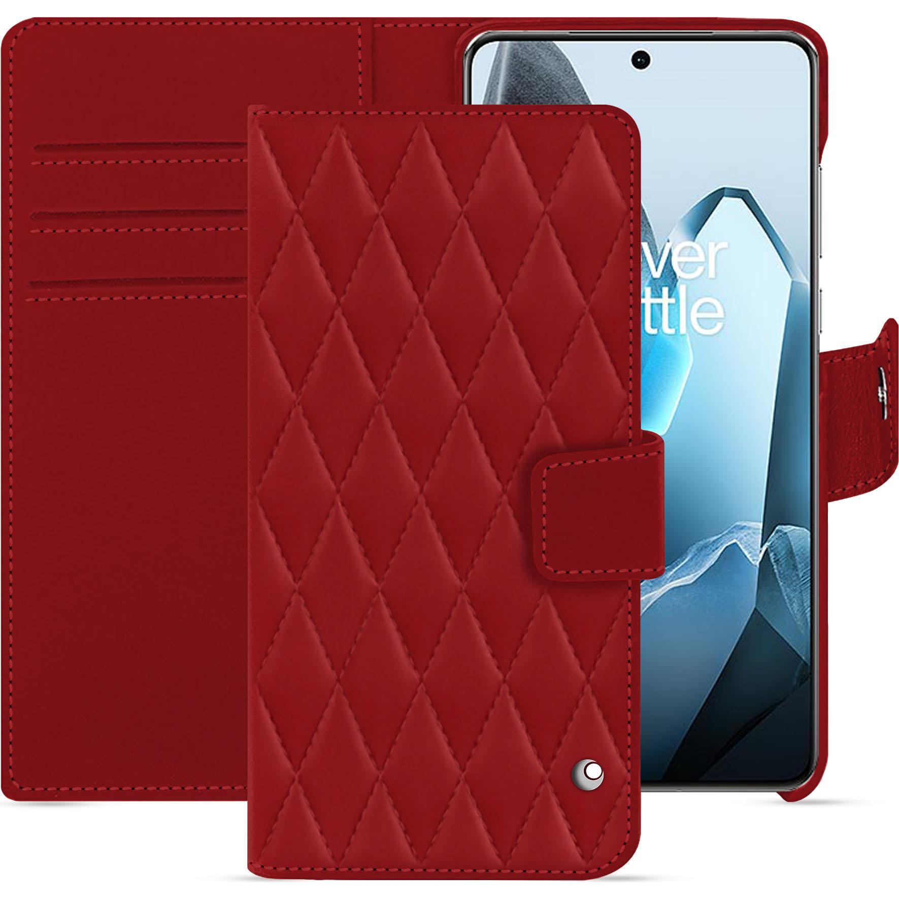Noreve Lederschutzhülle Oneplus 13 (OnePlus 13), Smartphone Hülle, Rot