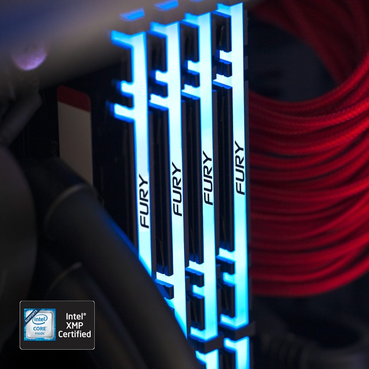 Actual product image Kingston FURY Renegade RGB (4 x 8GB, 3200 MHz, DDR4-RAM, DIMM)