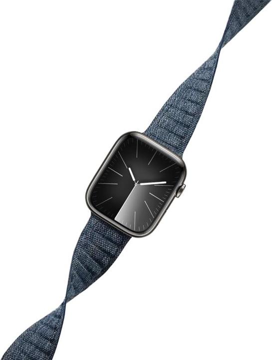 Actual product image Crong Melange - Magnetarmband für Apple Watch 42/44/45/49 mm (blau meliert) (42 mm, 44 mm, 45 mm, 49 mm, Nylon)