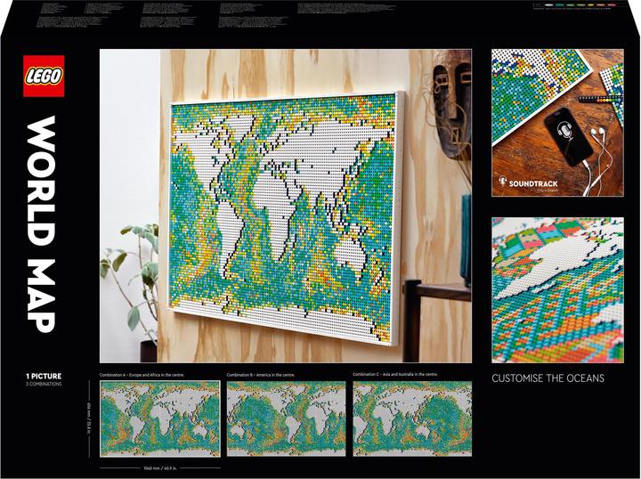 Image du produit LEGO Carte du monde (31203, LEGO Art, LEGO difficiles à trouver)
