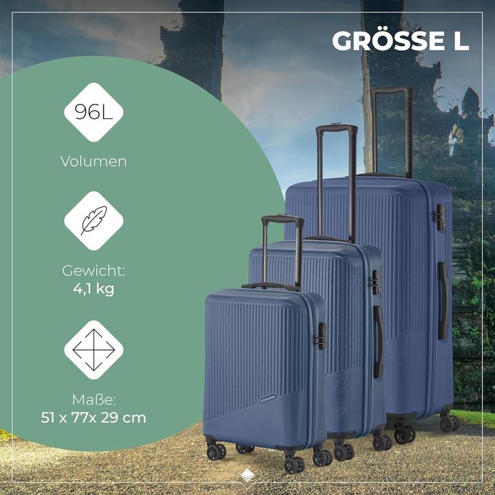 Image du produit Travelite Bali 4 roues ensemble de valises 3 pièces (96 l)