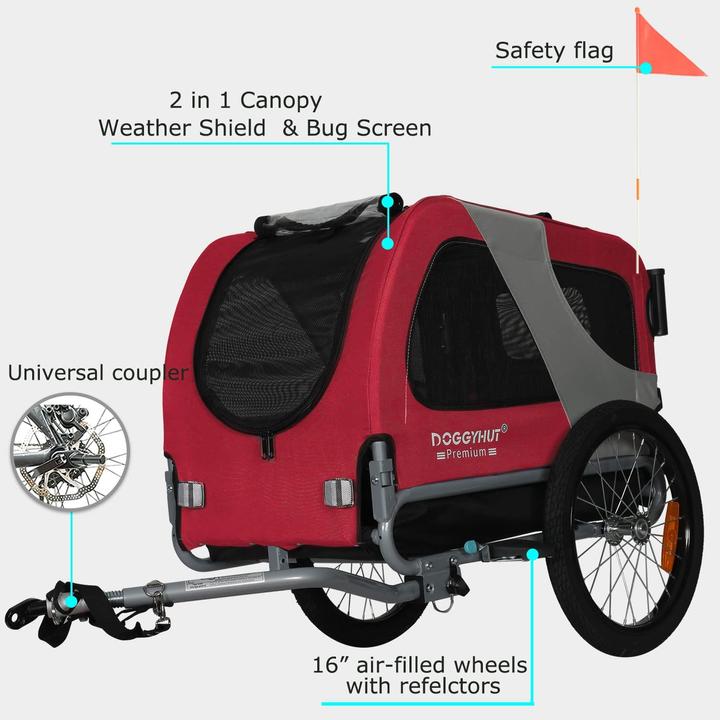 Actual product image Tiggo Dog bike trailer 80104 - Red